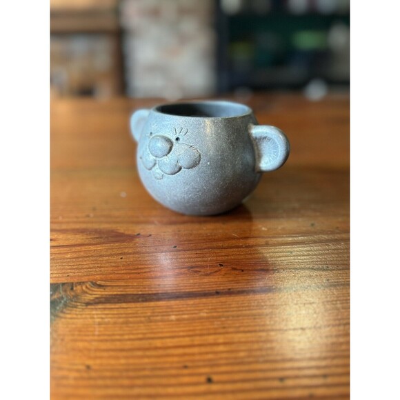 Wilton Pewter Bear Face Mug Child Cup  Hallmarks/Makers Marks on ear - Picture 2 of 11